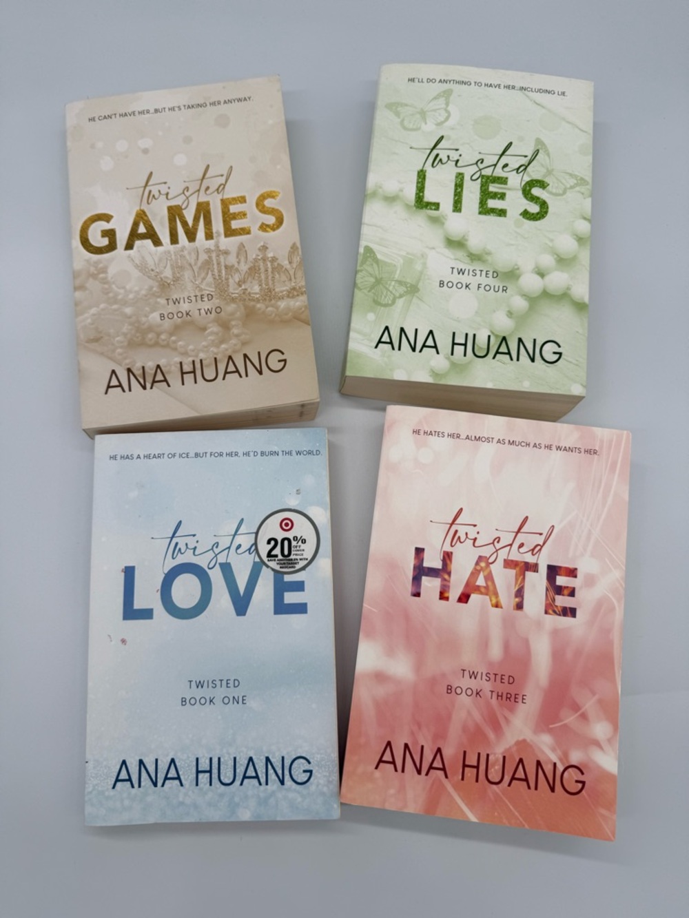 Twisted Series Book Set - Blue, Pink, Green, Cream Covers
